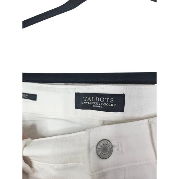 NEW Talbots 4p Flawless 5 Pocket Crop Curvy White Stretch Jean Coastal Preppy - Picture 8 of 8